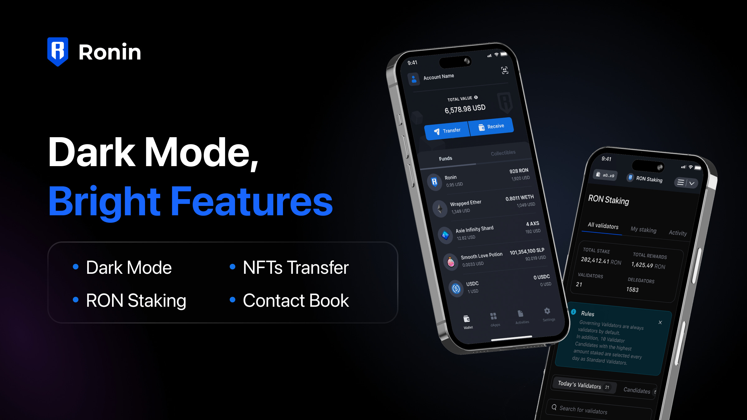 Ronin Wallet app security features