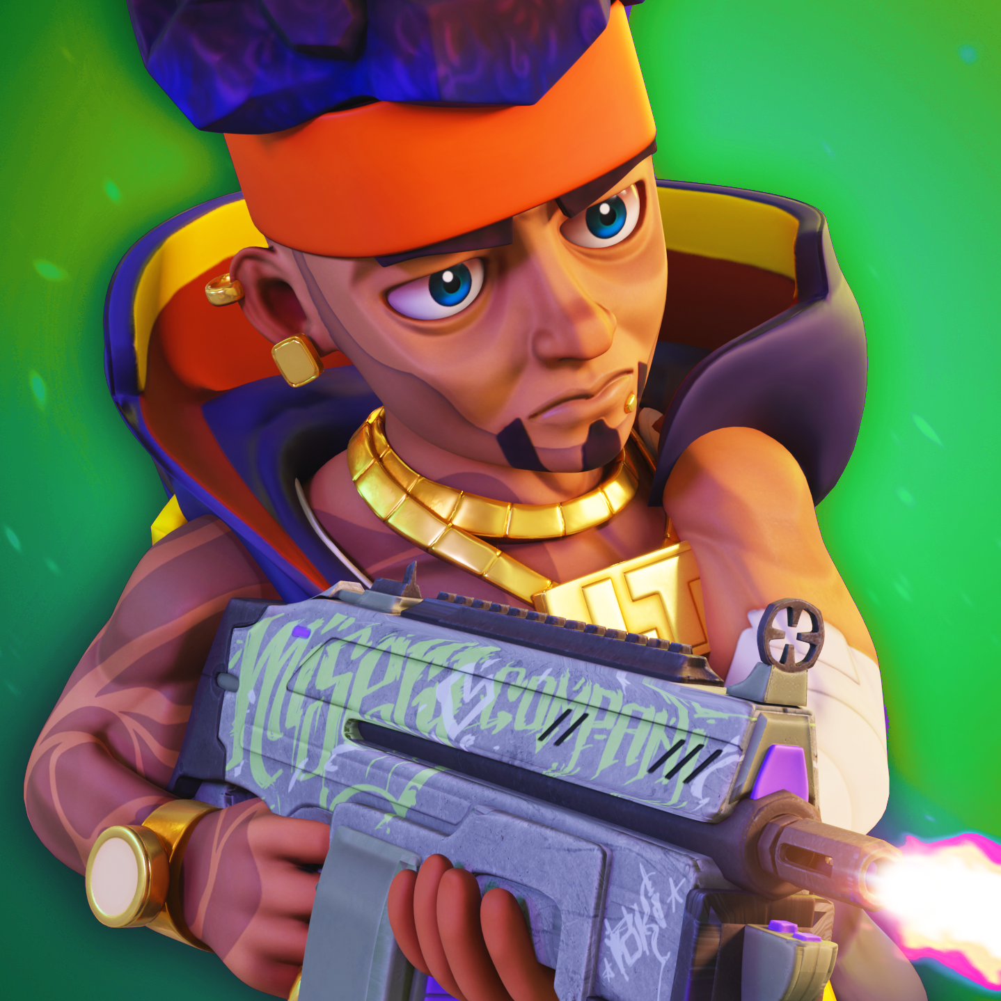 Dynamic Trillionaire Thugs Zombie World gameplay screenshot: player wielding upgraded NFT weapons battling relentless zombie waves in P2E roguelike shooter on Immutable Play